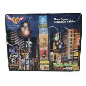 Times Square 3D Puzzle Millennium Edition New York Glows in Dark Supertek 550pc